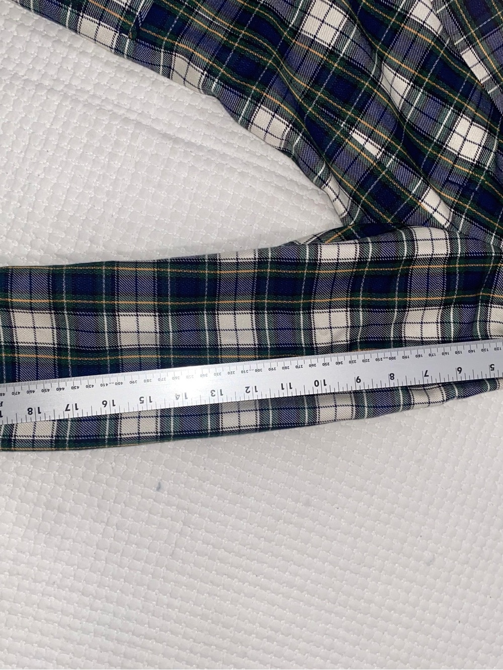 JH Collectibles Plaid Blazer Women Petite 4 Blue Green Tartan Preppy‎ Vintage - Picture 10 of 11